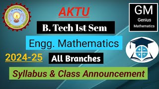 B TECH FIRST YEAR MATHS SYLLABUS 2024 l ENGGMATHS BTECH 1ST YEAR l ENGG MATHS 1ST SEMESTER B TECH l [upl. by Ronyam]