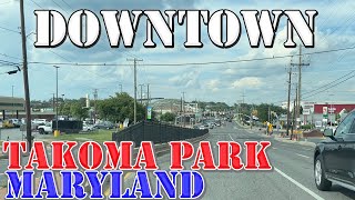 Takoma Park  Maryland  4K Downtown Drive [upl. by Ardnahs325]