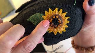 How to do the long stitch for felt embroidery [upl. by Elora114]