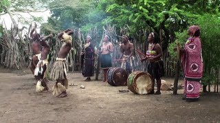 Typical Zulu village and dances South Africa [upl. by Hillard]