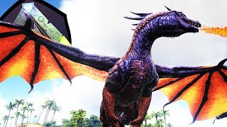 ARK Play As Dino 14  Vida de Dragão Solitário Dragon vs Dragon Híbrido Aquático  PTBR [upl. by Keiryt]