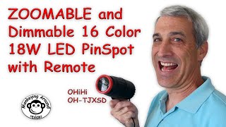 18W Zoomable Adjustable Dimmable and Affordable RGBW LED Pin Spot review – OHiHi OHTJXSD [upl. by Hoyt]