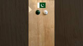 Pakistan flag color mixing asmr with national anthem satisfying art shorts asmrvideo [upl. by Idhem]