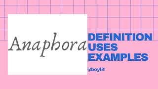 Anaphora  Definition Uses amp Examples  Studying Literature [upl. by Leanahtan976]