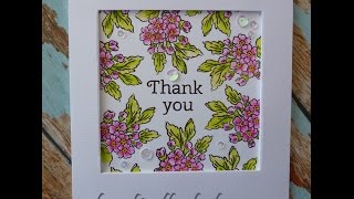 Small flower from Beautiful day stamp set Thank you card [upl. by Isidora]