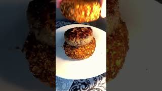 Fried Cheesy Burger 🧀🍔 shorts [upl. by Carrel]