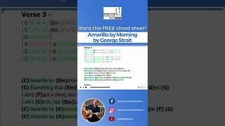 FREE CHORD SHEET  Amarillo By Morning by George Strait  Ian OBrien [upl. by Saenihp]