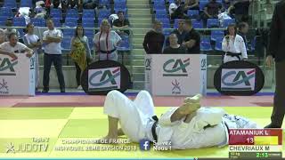 2 M52 ATAMANIUK Lisa CHEVRIAUX Marine  French vs Belgium Sankaku Womens Judo [upl. by Correna]