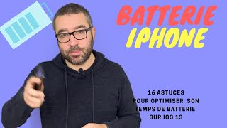 iOS 13 iPhone économiser la batterie  16 astuces pour optimiser sa batterie sur iPhone [upl. by Liryc646]