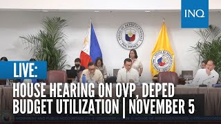 LIVE House hearing on OVP DepEd budget utilization  November 5 [upl. by Virgel326]