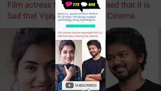 Flim Actress Nazriya expressed Actor Mrvijay  A Prasanth English Tv No 165 english shorts short [upl. by Earley802]