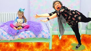 Ruby and Bonnie Floor is Lava Challenge and other funny stories for kids [upl. by Mireielle936]