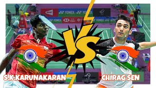 HYLO Open 2024SKKarunakaran Vs Chirag Sen Court 3round of 32 [upl. by Ardnahs19]