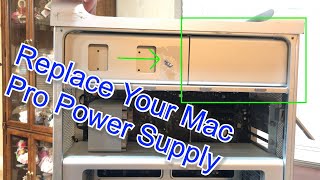 How To Remove and Replace Mac Pro 41 and 51 Power Supply [upl. by Amalle]