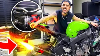 Súper modifícamos la Ninja ZX6R FULL AKRAPOVIC suena BRUTAL [upl. by Eph]