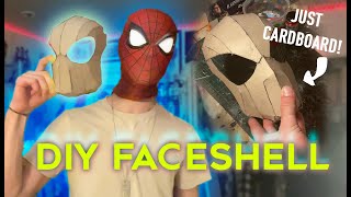 HOW TO make your own SpiderMan Faceshell DIY CHEAP BUILD [upl. by Ardnalahs]