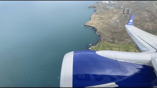 Icelandair 737 MAX 8 Takeoff from Keflavík Airport KEF [upl. by Lodge]