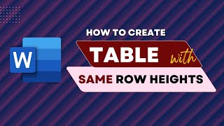 How to make tables with same row height instantly in MSWord shorts [upl. by Mcnamara455]