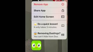 I was just trying to delete Duolingo 😭￼ [upl. by Nwahs19]