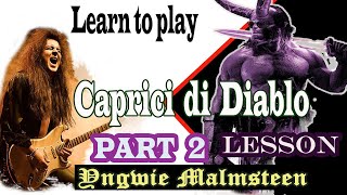 Caprici di Diablo lesson part 2 with tabs Yngwie Malmsteen [upl. by Ileana128]