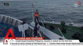 Philippines says navy sailor seriously injured after intentional ramming by China coast guard [upl. by Ephrayim]