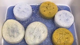 FLOOR CLEANER • LAUNDRY SOAP • NEW BATH SPONGES SQUEEZES • RINSING 💛🤍💙 [upl. by Gunning]