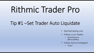 Rithmic Trader Pro  Trader Auto Liquidate [upl. by Abehsile]