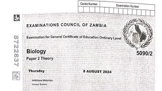 2024 GCE BIOLOGY P2 SECTION A FULLY ANSWERED [upl. by Sivek]