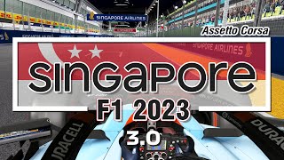 Assetto Corsa  Singapore Formula 1 2023 Extension 30 [upl. by Avis293]