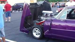 BLOWN 67 NOVA II PRO STREET  HARDEES CAR SHOW HD [upl. by Malchus]