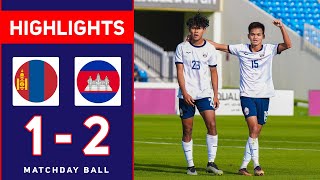 HIGHLIGHTS  Mongolia vs Cambodia 12  AFC U23 Asian Cup 2023 កម្ពុជា vs ម៉ុងហ្គោលី [upl. by Ecirahc]