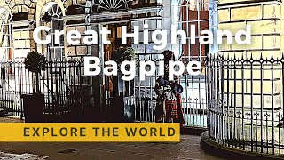 🇬🇧 Scottish Great Highland Bagpipe Player in Edinburgh  Scotland UK  4K video [upl. by Cleodell]