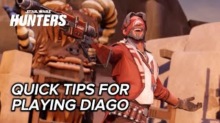 Quick Tips for Playing Diago in Star Wars Hunters [upl. by Ecirtap]