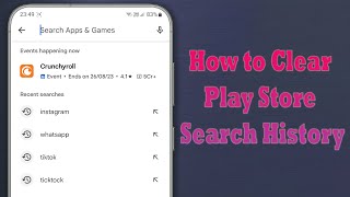 How to Delete Google Play Store Search History [upl. by Anaujal987]