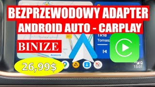 Carplay Binize  niedrogi adapter bezprzewodowy do Android Auto i Apple Car Play 4K [upl. by Aires177]