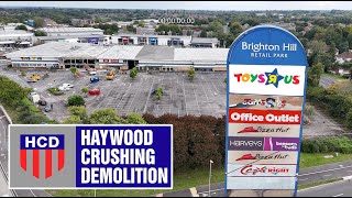 HCD Demolition working with Equation at Brighton Hill Retail Park Basingstoke quot TOYS R US quot  5KHD [upl. by Kellina854]