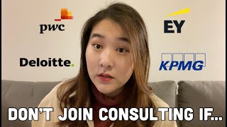 DONT JOIN CONSULTING if  Reality of being a consultant [upl. by Kcirdneh]