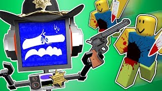 ROBLOX MURDER MYSTERY ATTACKED BY NOOBS [upl. by Rutledge]