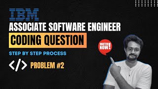 IBM Associate Software Engineer  Python Coding Questions with Solution Explained  Frontlinesmedia [upl. by Irra]