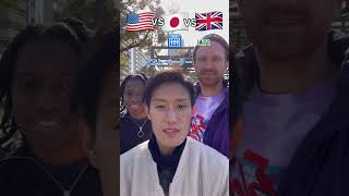 英語アクセントの違い🇯🇵vs🇺🇸vs🇬🇧 vol3 The difference of pronunciation Shorts [upl. by Job876]