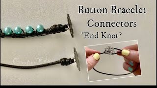 How to make a button clasp knot End knot for bracelets and necklaces 🪢 [upl. by Petracca]