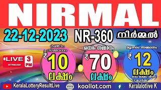 KERALA LOTTERY RESULT LIVENIRMAL bhagyakuri nr360Kerala Lottery Result Today 22122023today live [upl. by Howund]