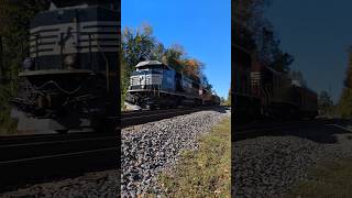 Norfolk Southern rail geometry train 90G approaches Raleigh at the quotWaffle Housequot signals 11122024 [upl. by Eaver223]