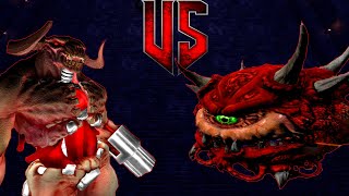 Cyberdemon Classic vs Cacodemon Classic  DOOM 3 Monster Infighting  RETRO ARENA  Boss Battles [upl. by Atiuqcir935]