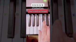 How To Play The Final Countdown On Piano With One Hand Shorts piano [upl. by Marley]