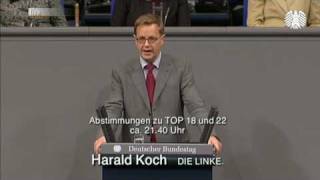 Harald Koch DIE LINKE Wehrpflicht abschaffen [upl. by Leiahtan]