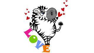 Happy Zebra  Line sticker creations by Shirey Jang [upl. by Ynalem408]