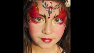 Devil Face Paint Design VIDEO Tutorial [upl. by Coralie]