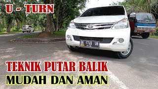 Teknik putar balik mobil manual yang benar  U Turn [upl. by Iramo]