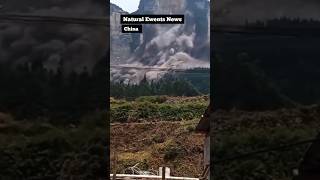 🤯Unbelievable Moment When A Mountain Collapses in China landslide [upl. by Cheatham668]